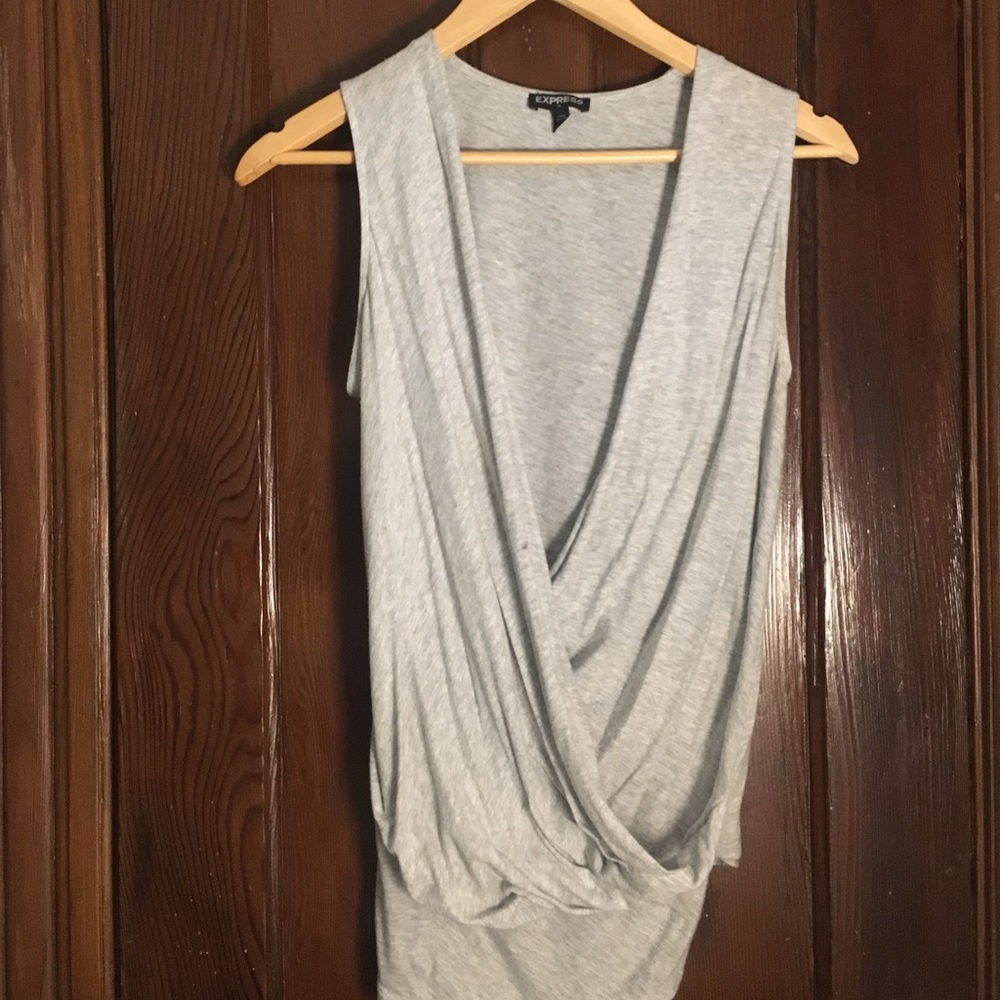 Size small wrap in front T-shirt material top
