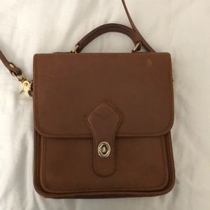 Vintage brown leather crossbody