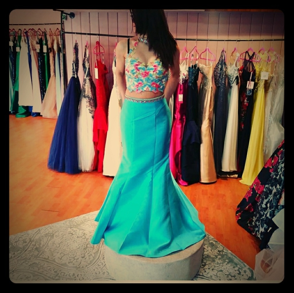 Blush prom dress