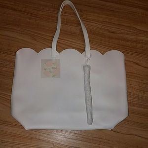 Large Spring Petal Tote with tassel