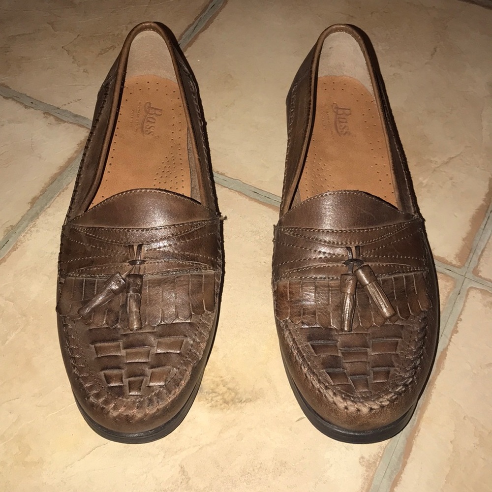Men’s Bass 10 1/2 brown leather loafers