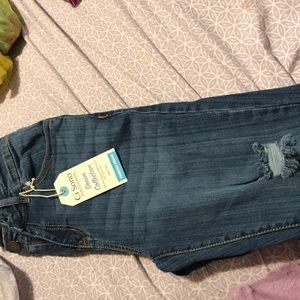 Denim distressed skinny jeans