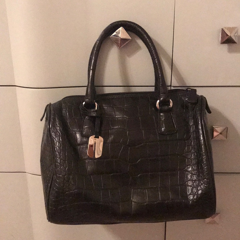 Furla Black crocodile purse