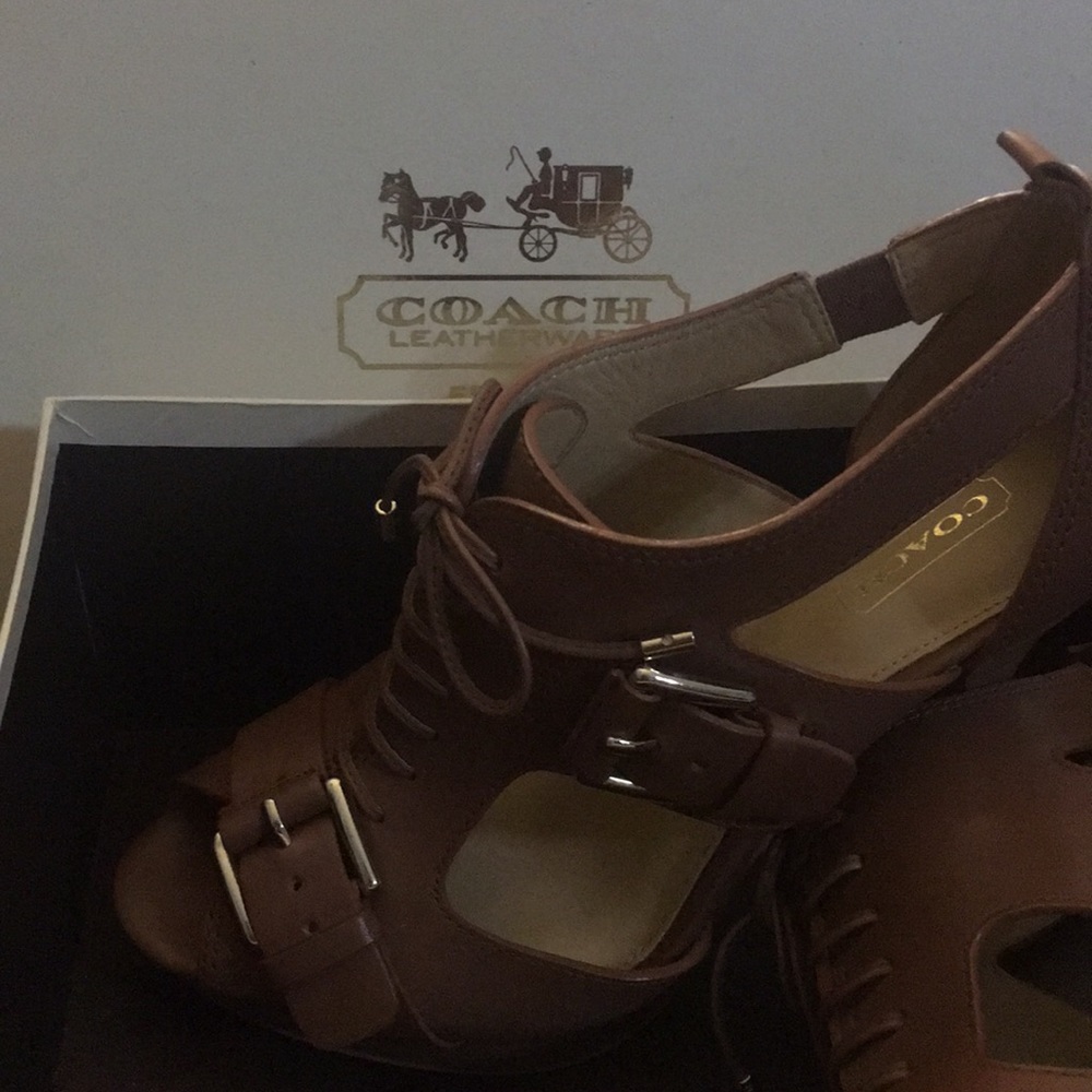 Coach peep toe heels - Picture 2 of 5