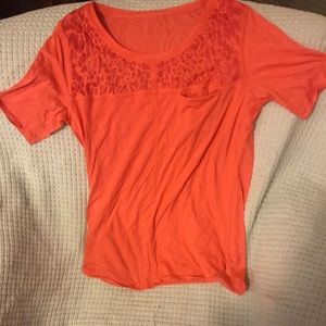 Orange LuLu lemon size 4 workout shirt