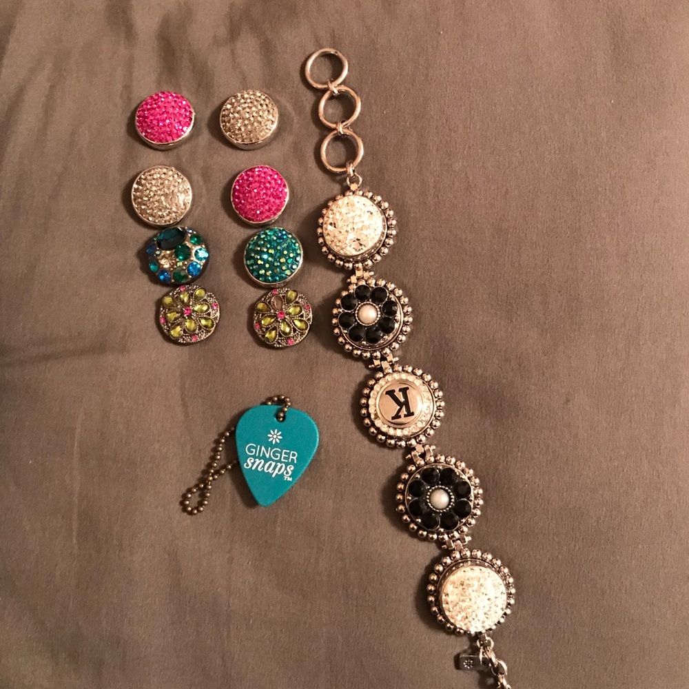 Ginger Snaps bracelet, snaps, and case
