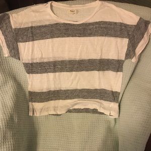 Madewell short sleeved striped shirt