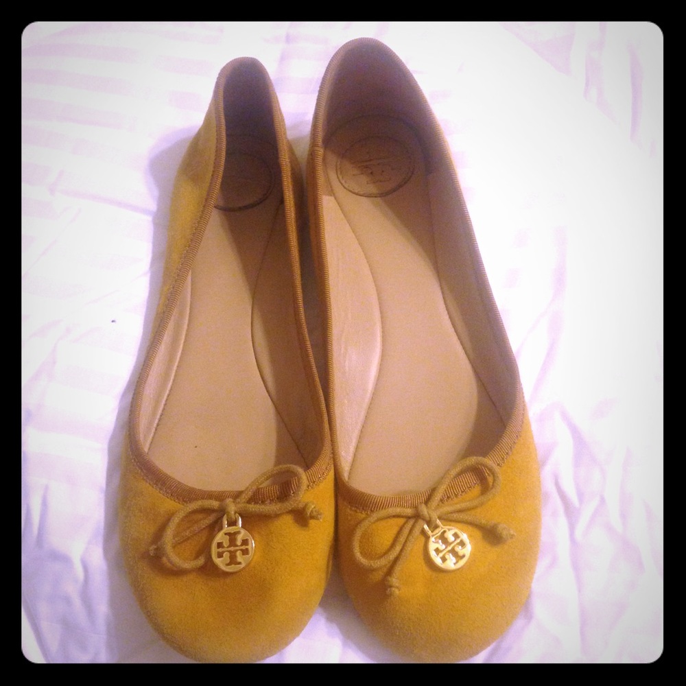 Tory burch mustard flats