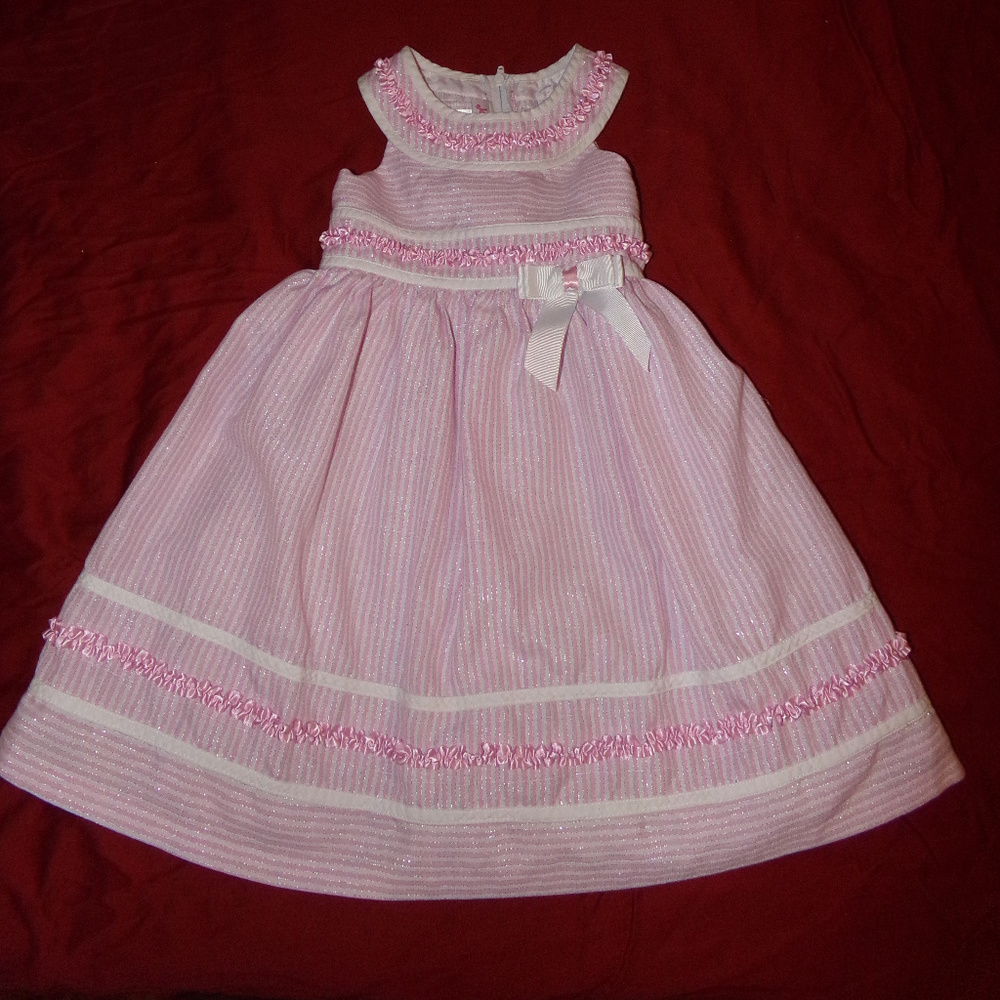 3T Sparkly Girls Pink Tea Party dress Jessica Ann