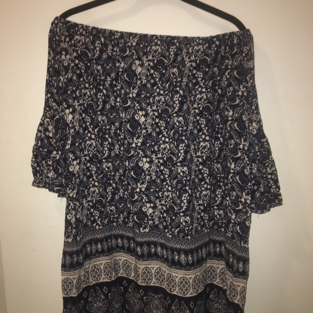 Off the Shoulder, Bell Sleeve Flowy Dress