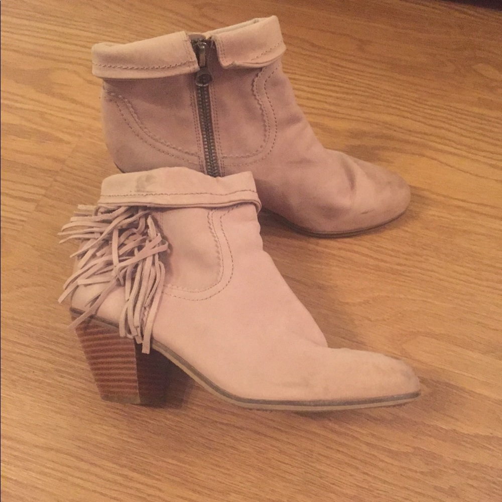 Sam Edelman Suede Fringe Booties