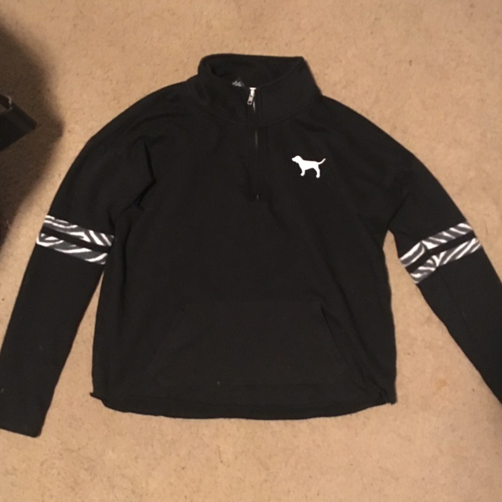 VS Pink quarter zip sweatshirt size Large