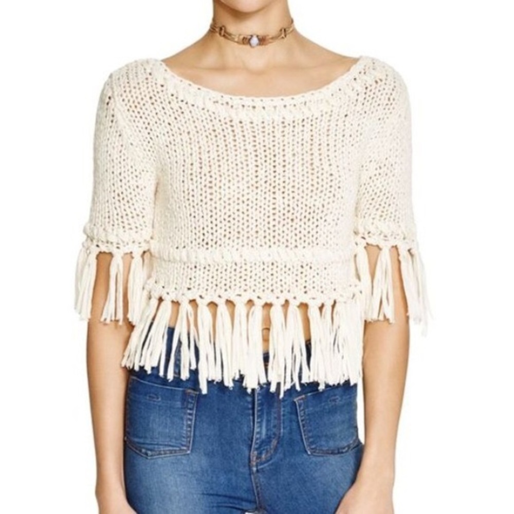 Free People “On the Fringe” Crop Top