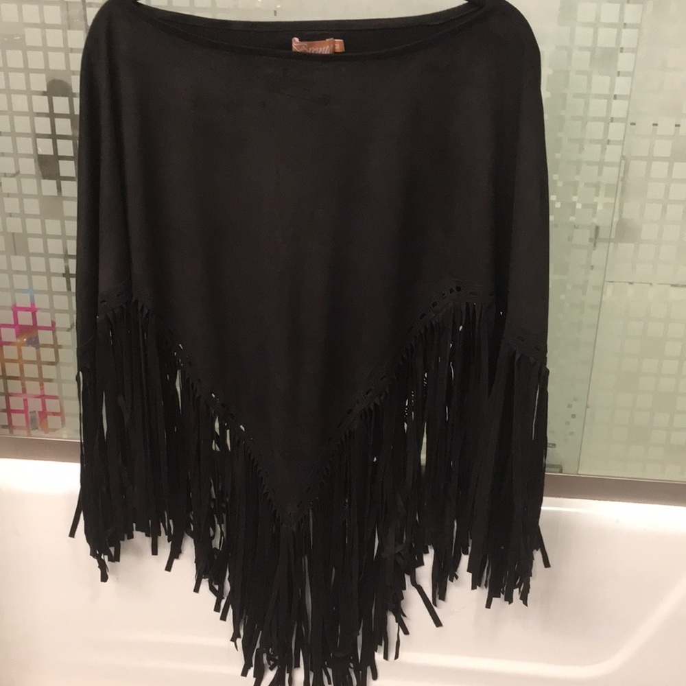 Fringe poncho