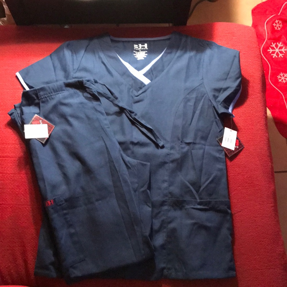Navy Blue Scrub Set