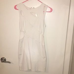 White dress with cutouts