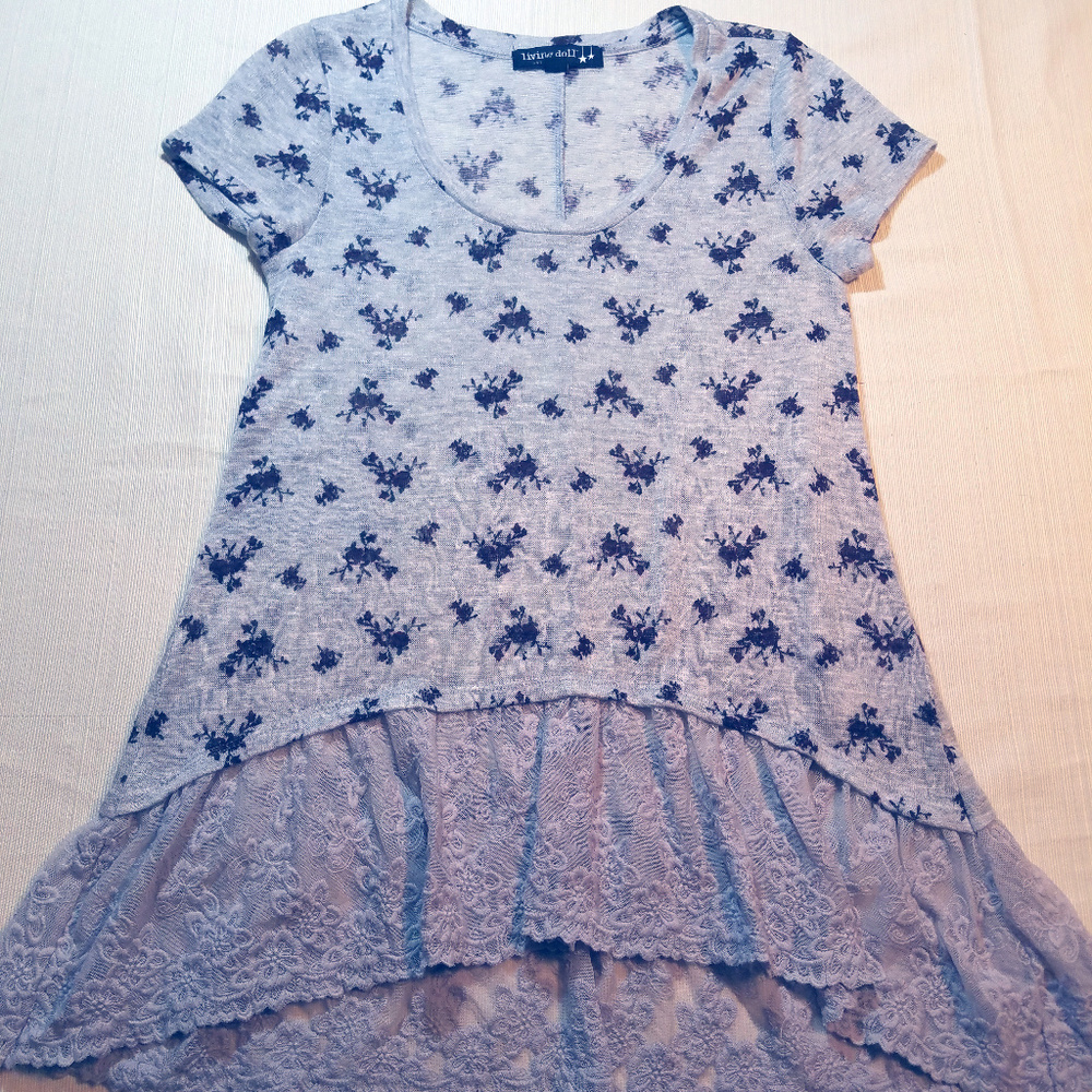 Living Doll gray tunic