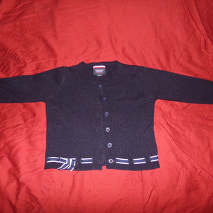 Girls Black Button Up cardigan French Toast Size 4