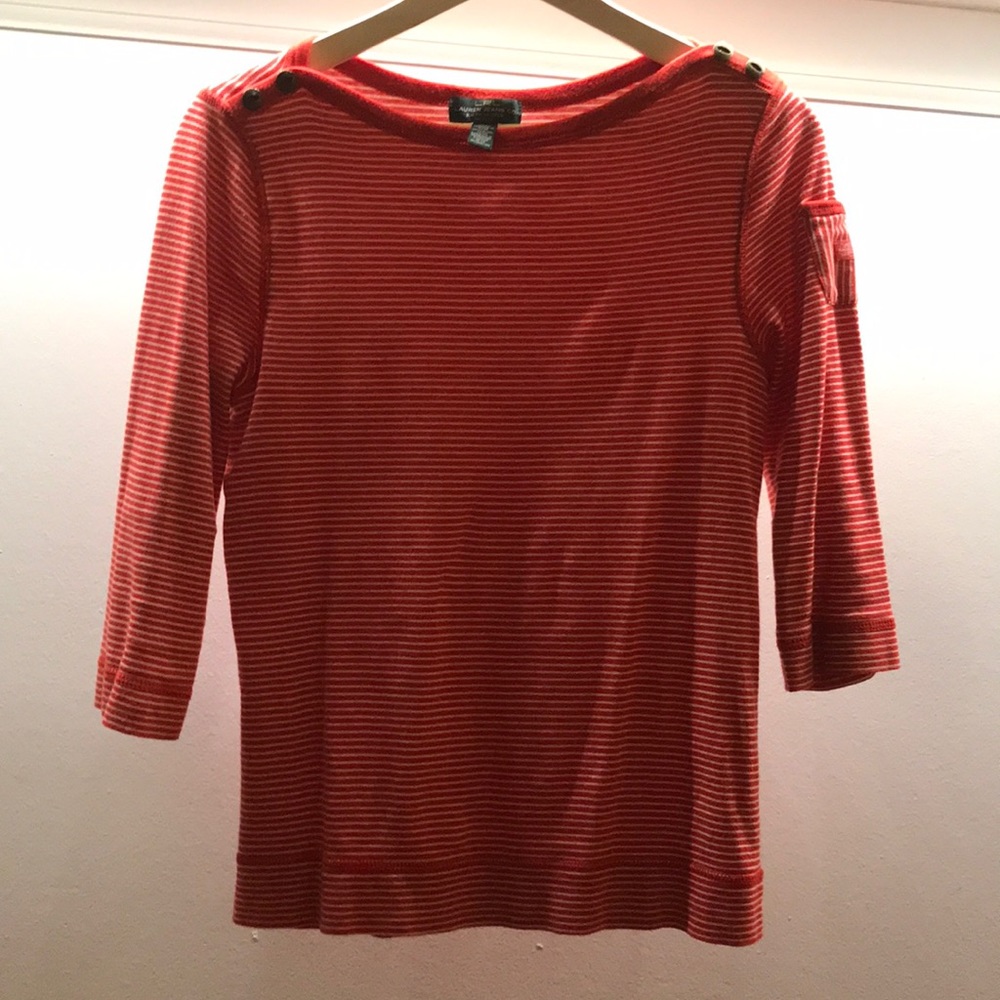 stripped half sleeve tee