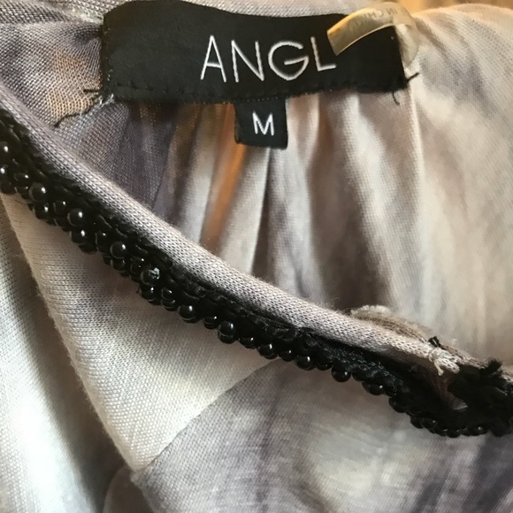 ANGL Cowel Draped Front and Open Back Dress - Picture 6 of 7