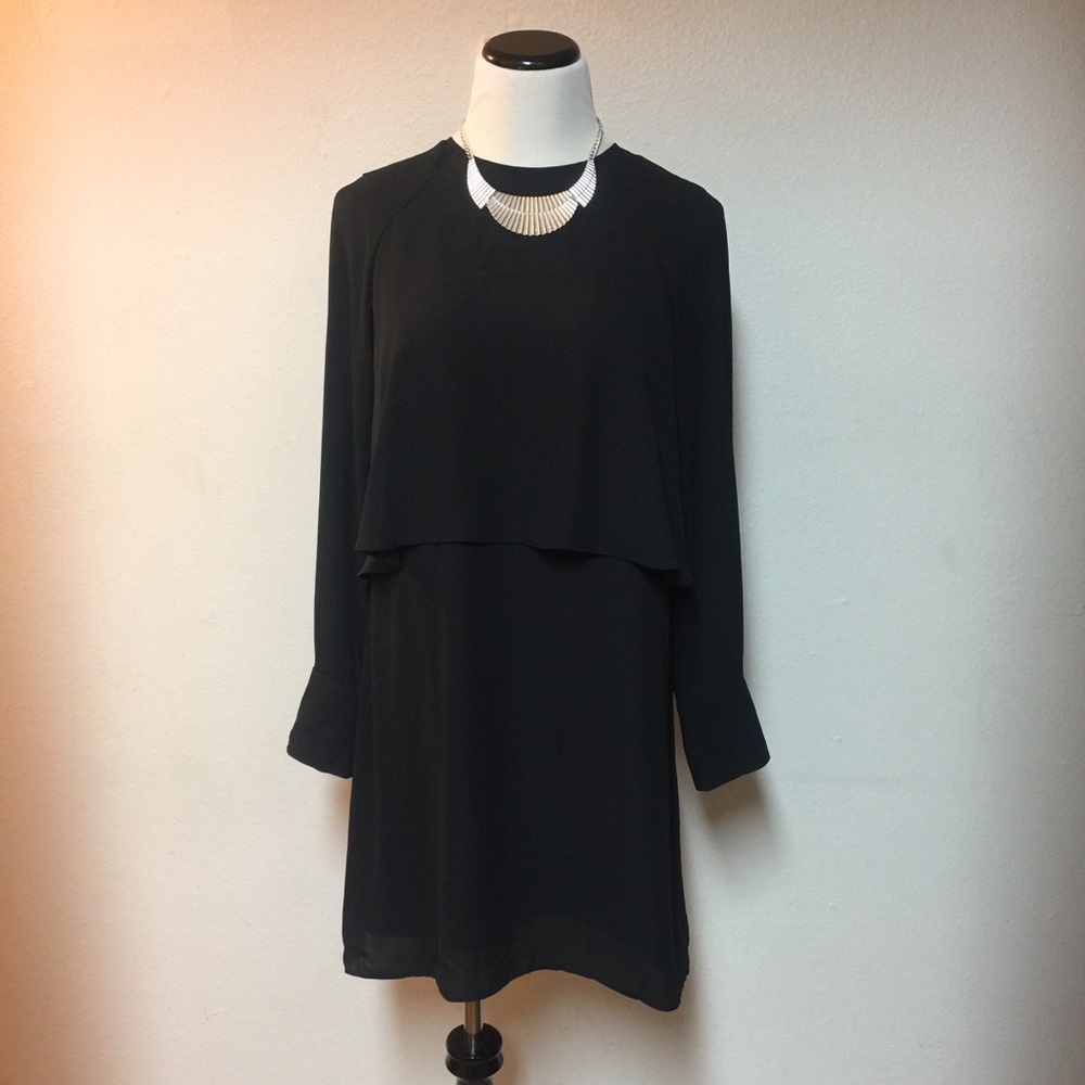 NWT Who What Wear Black Long Sleeve Dress Small