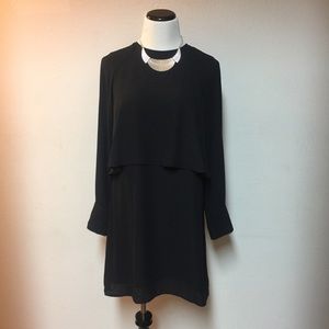 NWT Who What Wear Black Long Sleeve Dress Small