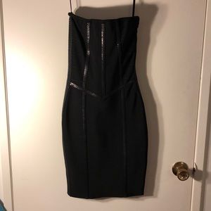 HAUTE HIPPIE black bodycon dress