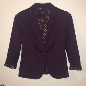 Purple work suit top