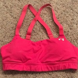 Pink cross cross Under Armour padded bra