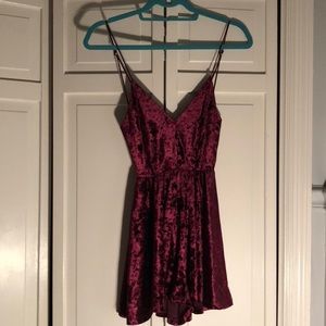 Kimchi Blue Vanessa Velvet Fit + Flare Romper