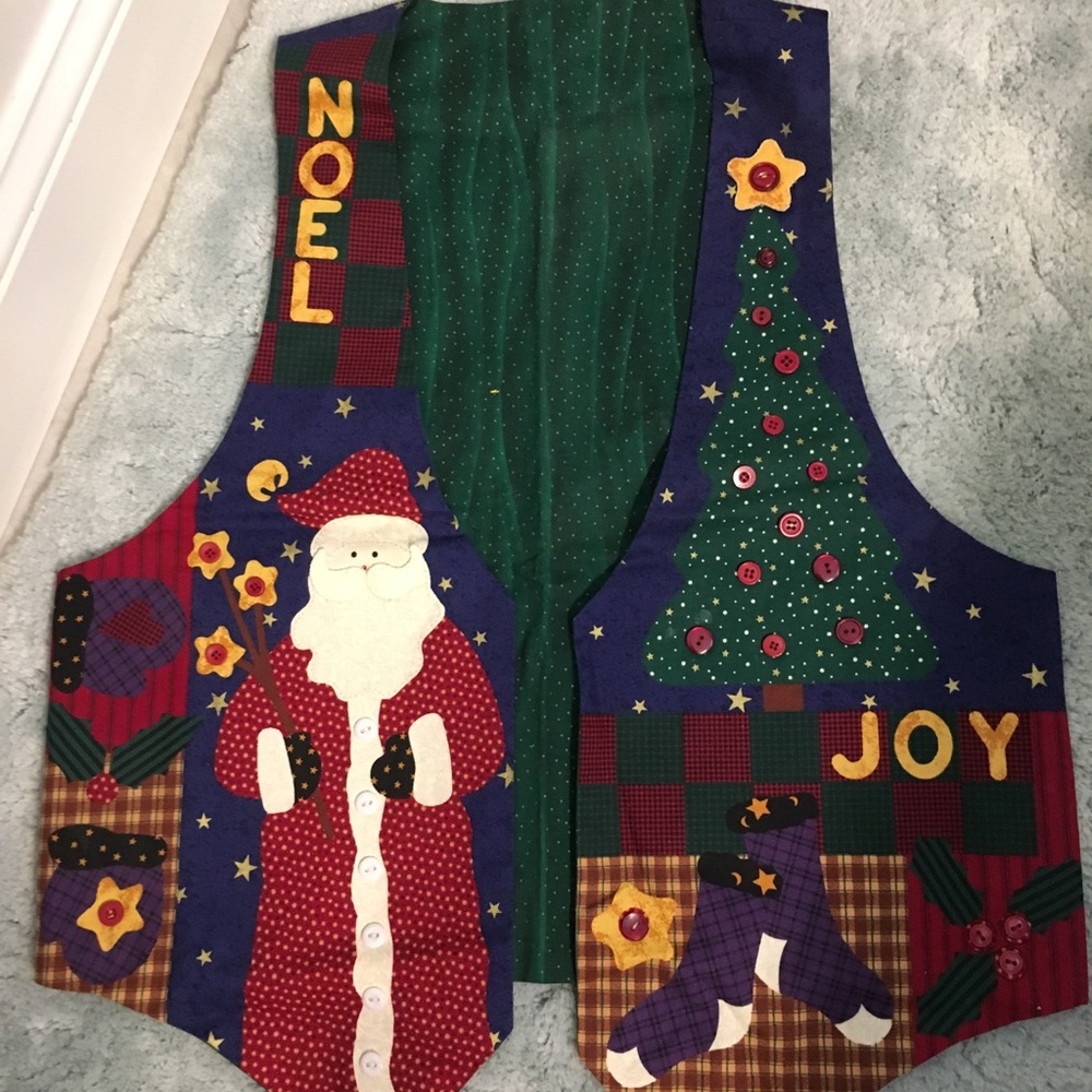 VTG 90's Handmade Christmas/Winter Vest o