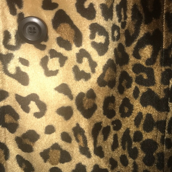 EUC leopard print trench all weather coat Sz M - Picture 5 of 7