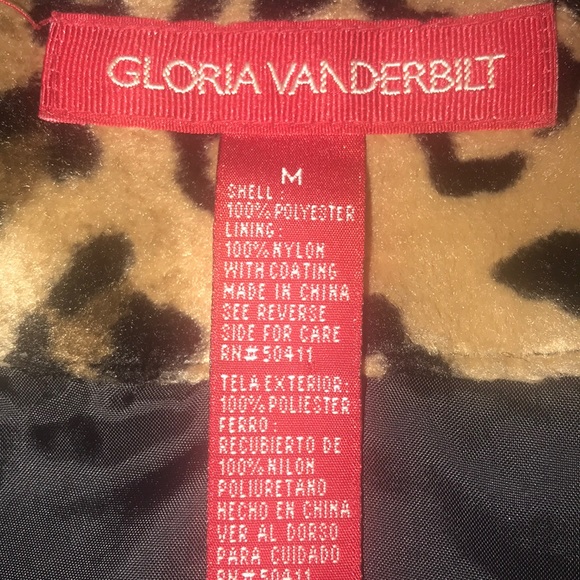 EUC leopard print trench all weather coat Sz M - Picture 7 of 7