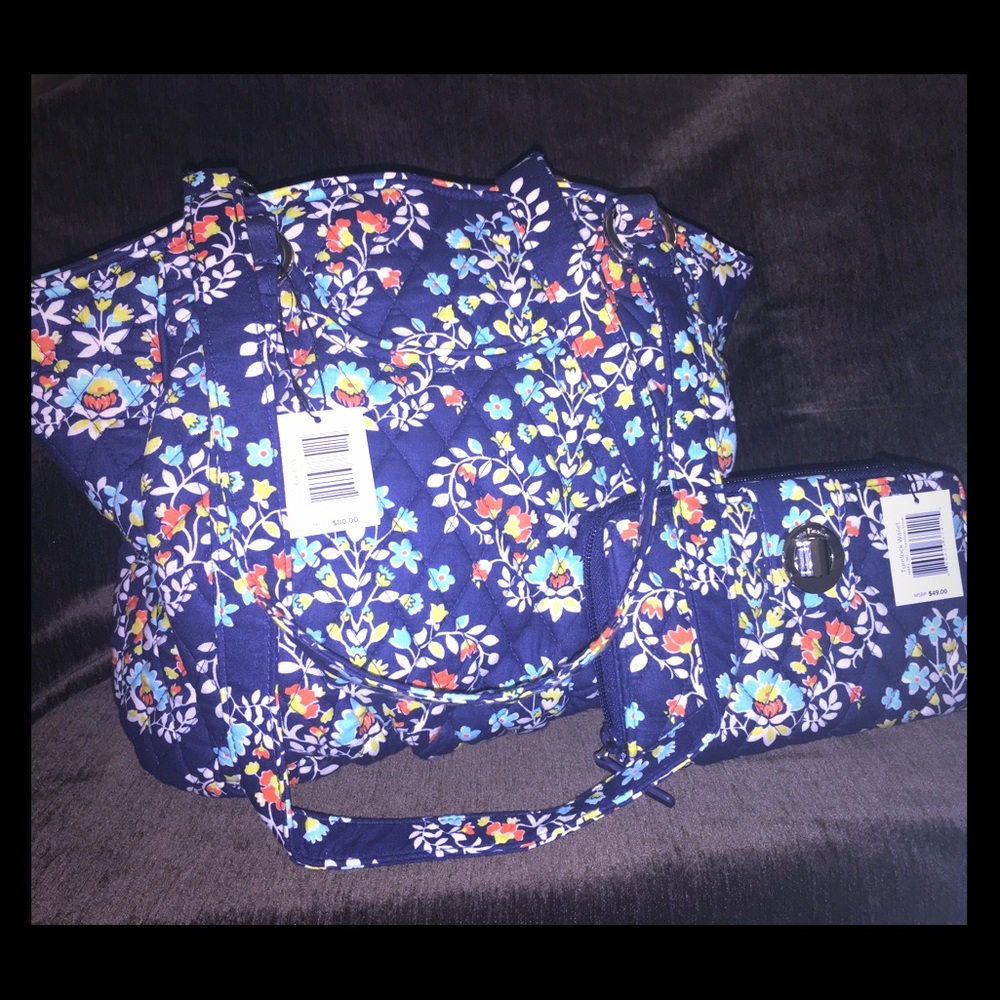 Vera Bradley Set Glenna Bag and Turnlock Wallet