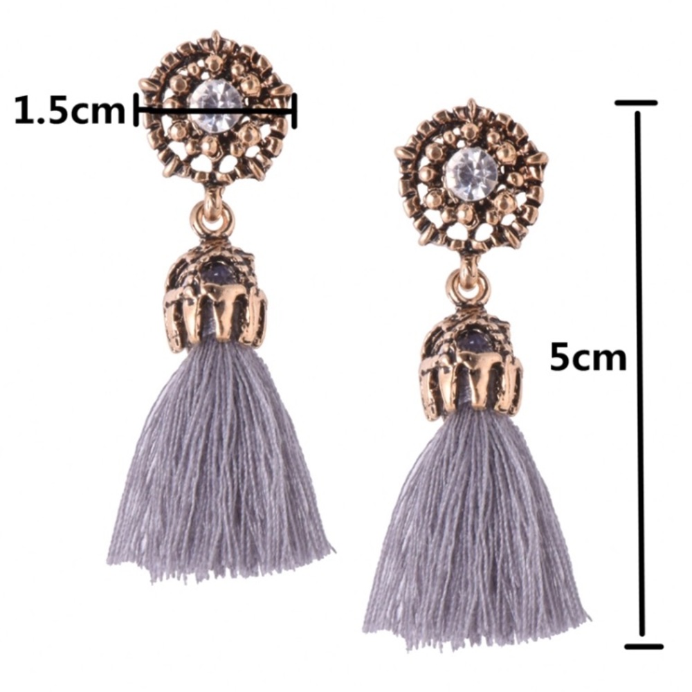 Tassel Stud Earrings - Picture 6 of 6