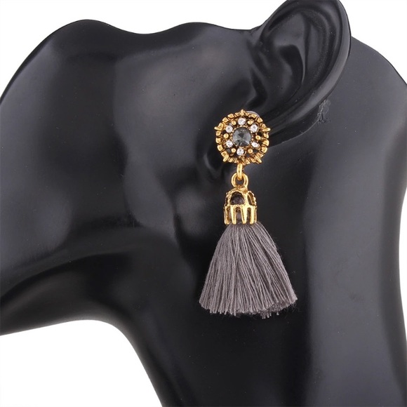 Tassel Stud Earrings - Picture 5 of 6