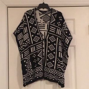 Forever 21 tribal print poncho/cardigan