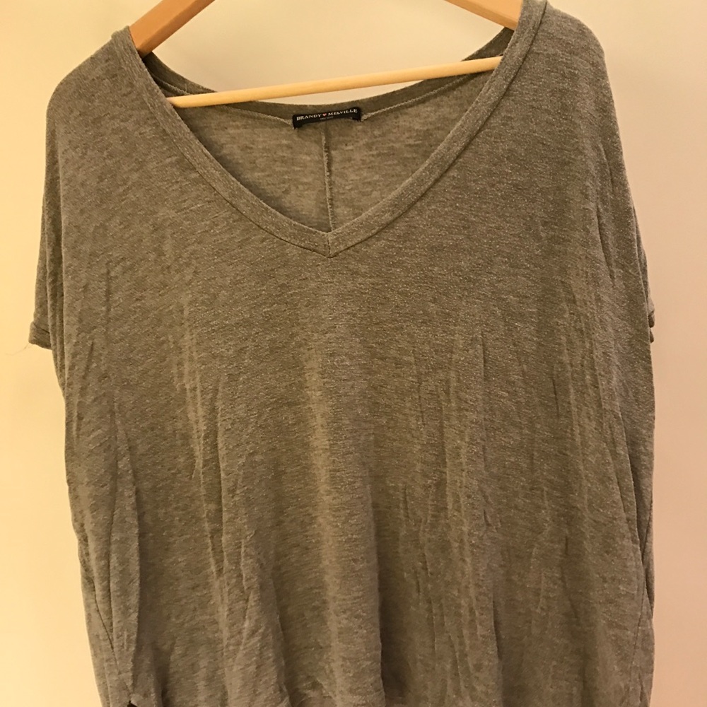 Brandy Melville Gray oversized shirt