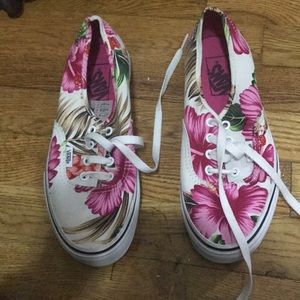 Floral print vans size 6.5