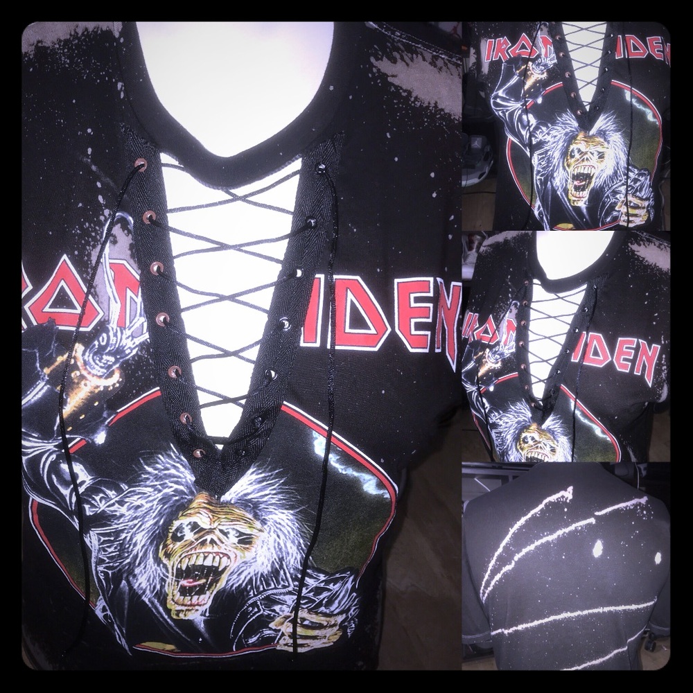 Iron Maiden lace up shirt