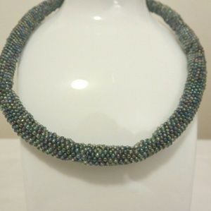 Handmade Opalescent Bead Necklace/Chocker