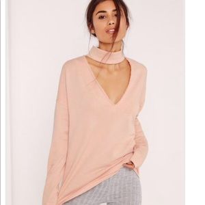 Missguided Choker Neck Sweatshirt 🍑