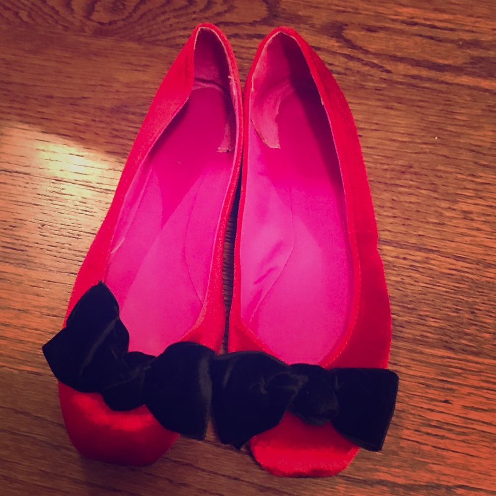 Kate Spade velvet Slip Ons