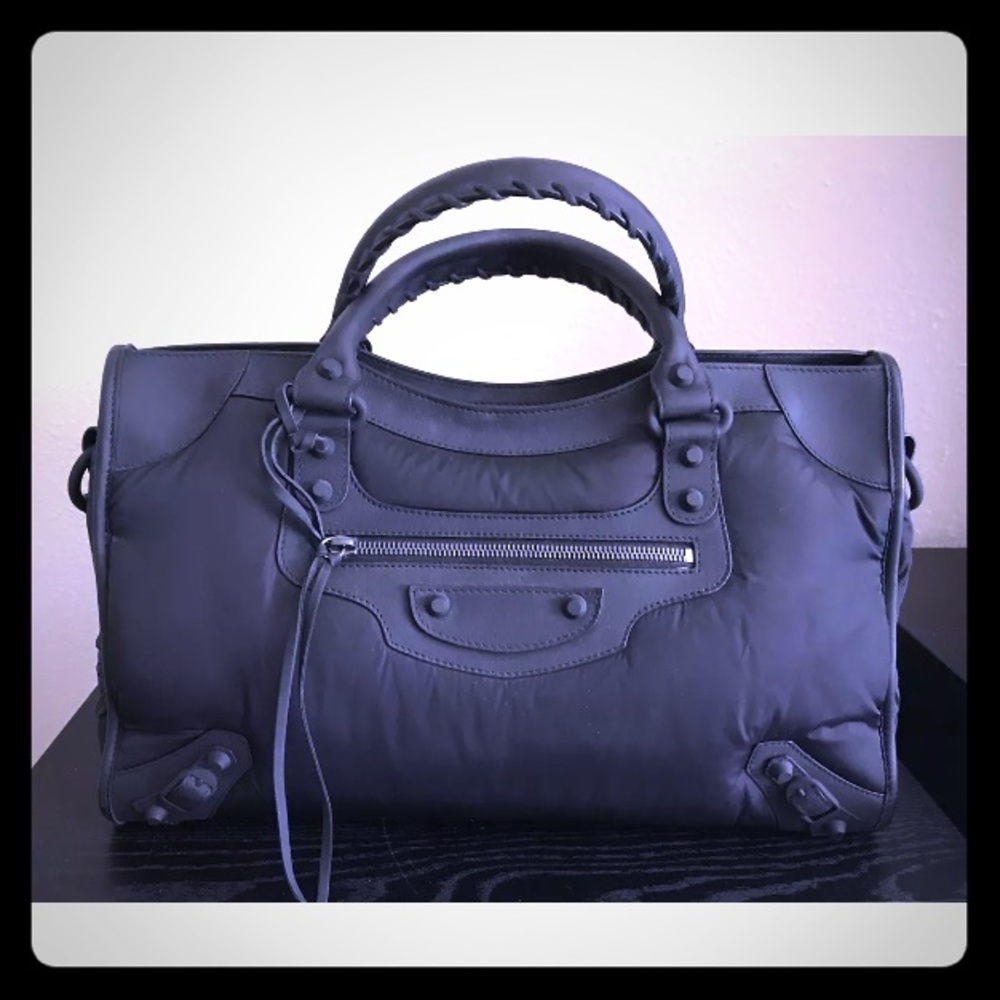 Balenciaga nylon city bag