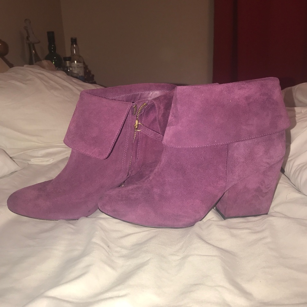 Kate Spade purple booties