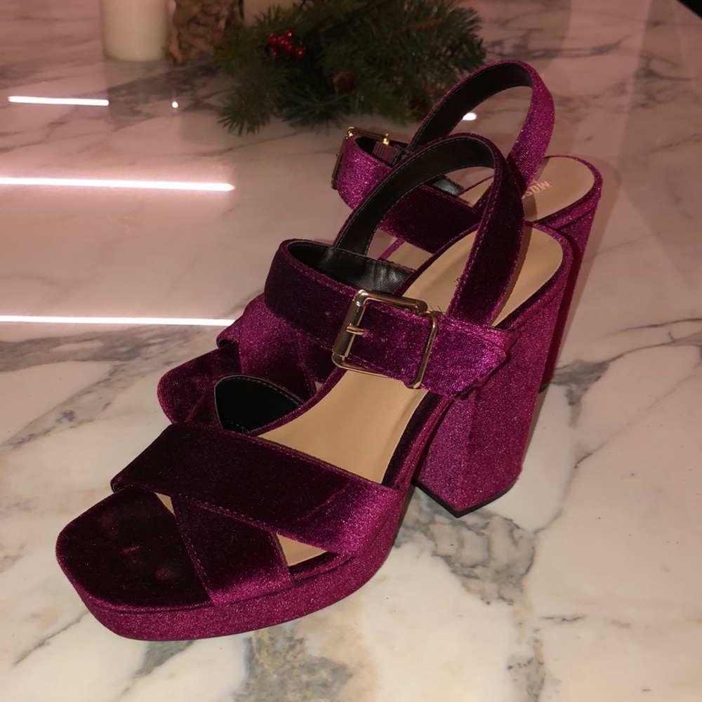 Burgundy Velvet Pumps - Brand New, NBW