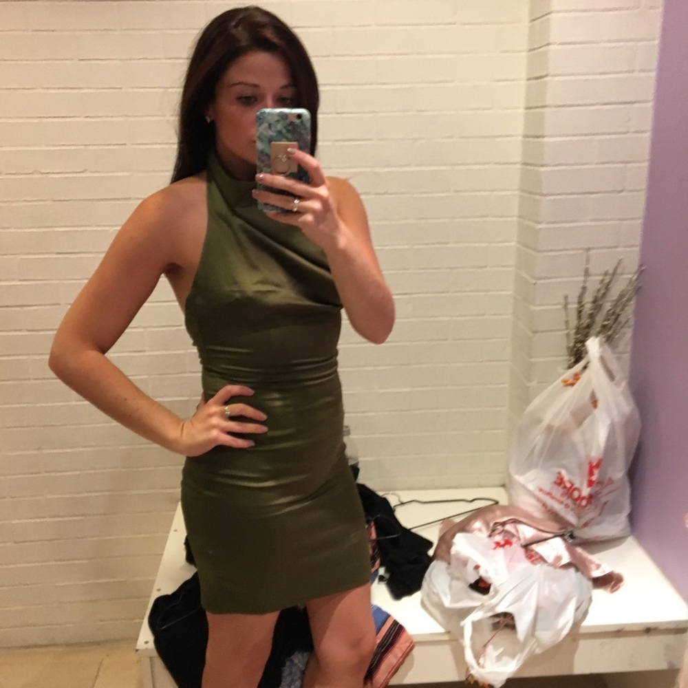 Army green forever 21 halter dress never worn