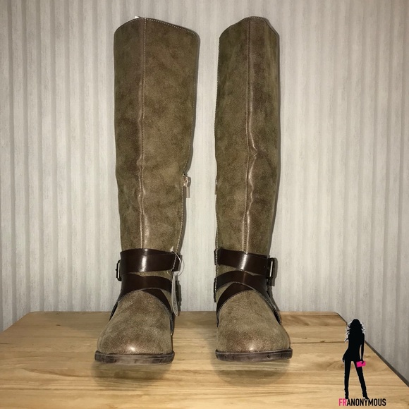 Taupe Leather Boots 6 - Picture 2 of 6