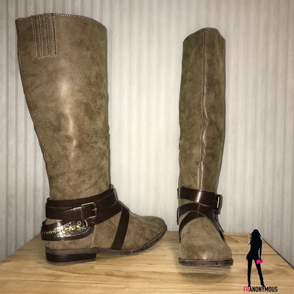 Taupe Leather Boots 6 - Picture 5 of 6