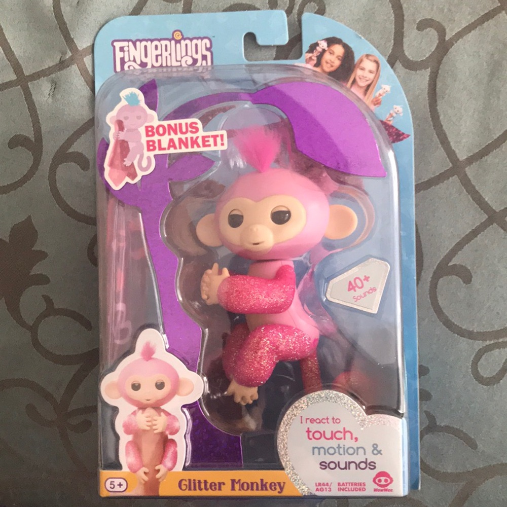 SOLD Pink Glitter Fingerling